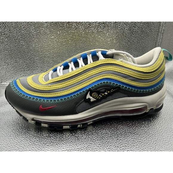 Nike Air Max 97 Air Sprung Shoes Mens Size 7.5 Patches Mushroom DH4759-001 - Picture 3 of 10